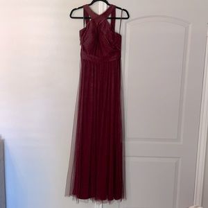 Wine Colored Bridesmaids Dress